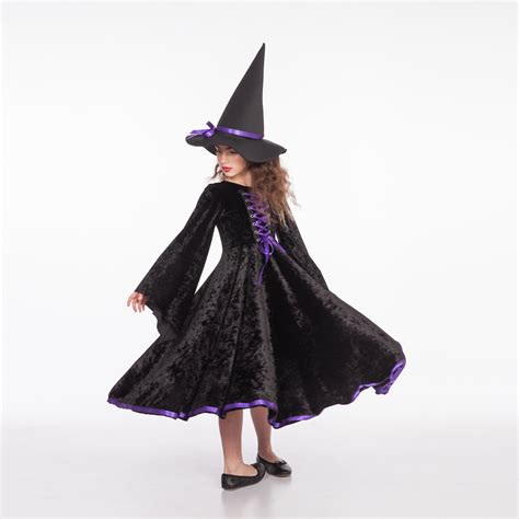 Black and purple witch garb